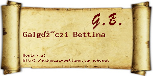Galgóczi Bettina névjegykártya